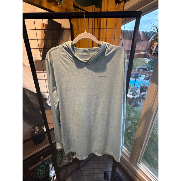 Patagonia Other - Patagonia Light Blue Long Sleeve Hooded Shirt